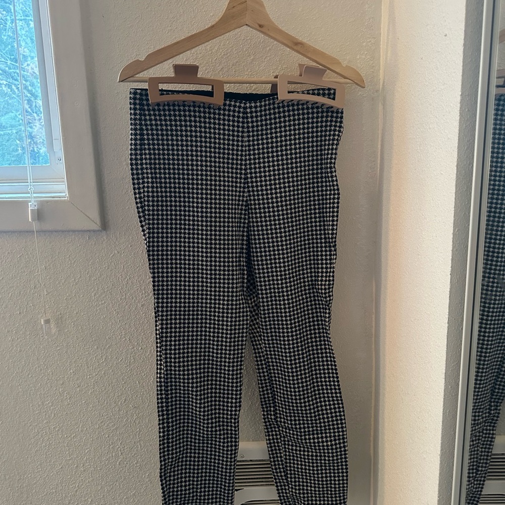 Black and White Houndstooth Pants